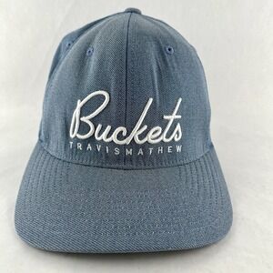 Travis Mathew Buckets Snapback Hat Blue‎ Golf Flexfit 110 Tech One Size